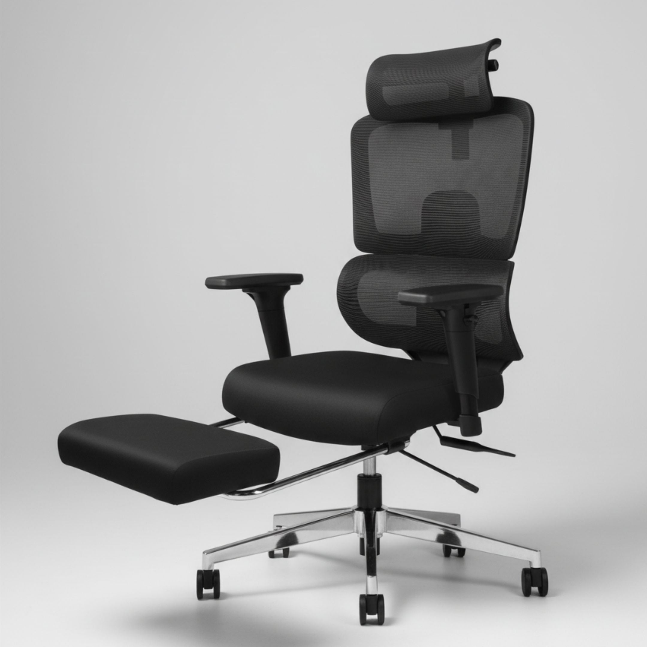 Kepler Brooks Imperia Pro Premium High Back Mesh Office Chair with Legrest (Black)