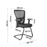 Kepler Brooks Zeus Visitor Chair with Metal Frame