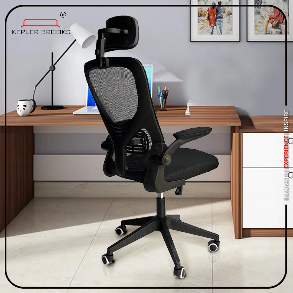 Kepler Brooks Insignia High Back Mesh Office Chair Black