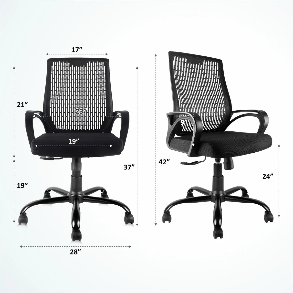 Kepler Brooks Luxe Mid Back Mesh Office Chair