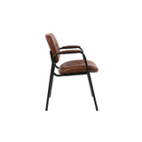 Kepler Brooks Embassy Leatherette Visitor Chair