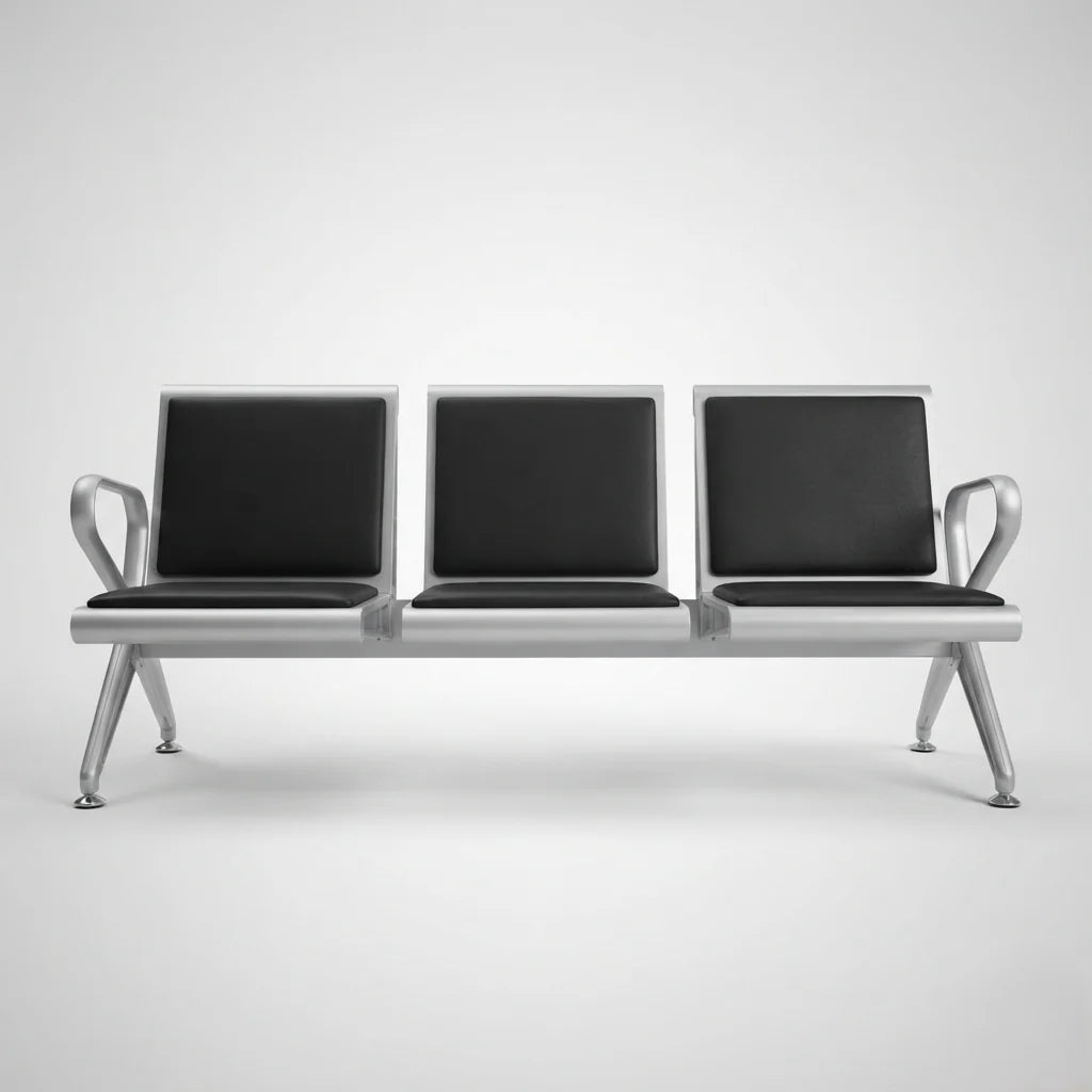 Kepler Brooks Trinity Waiting Chair with Cushion ( without centre arms )