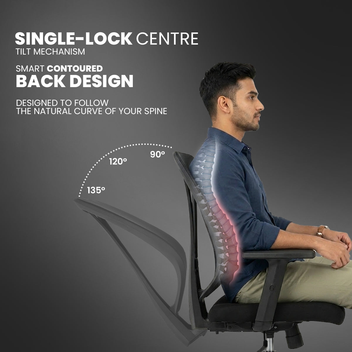 Kepler Brooks Pulse Premium Mid Back Mesh Office Chair