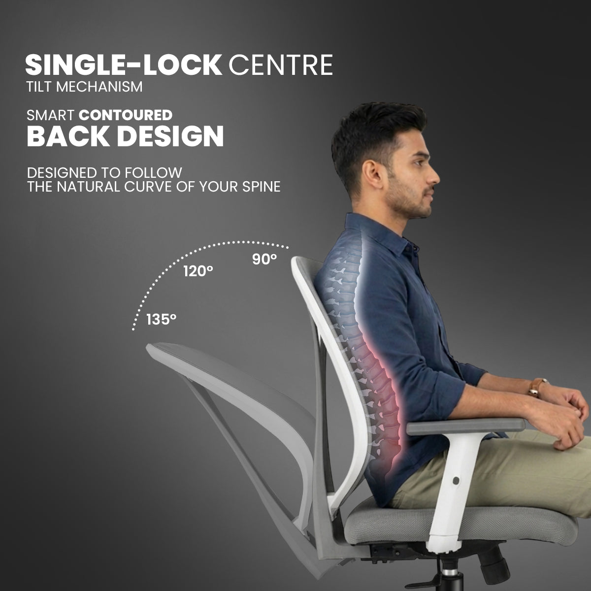 Kepler Brooks Pulse Premium Mid Back Mesh Office Chair