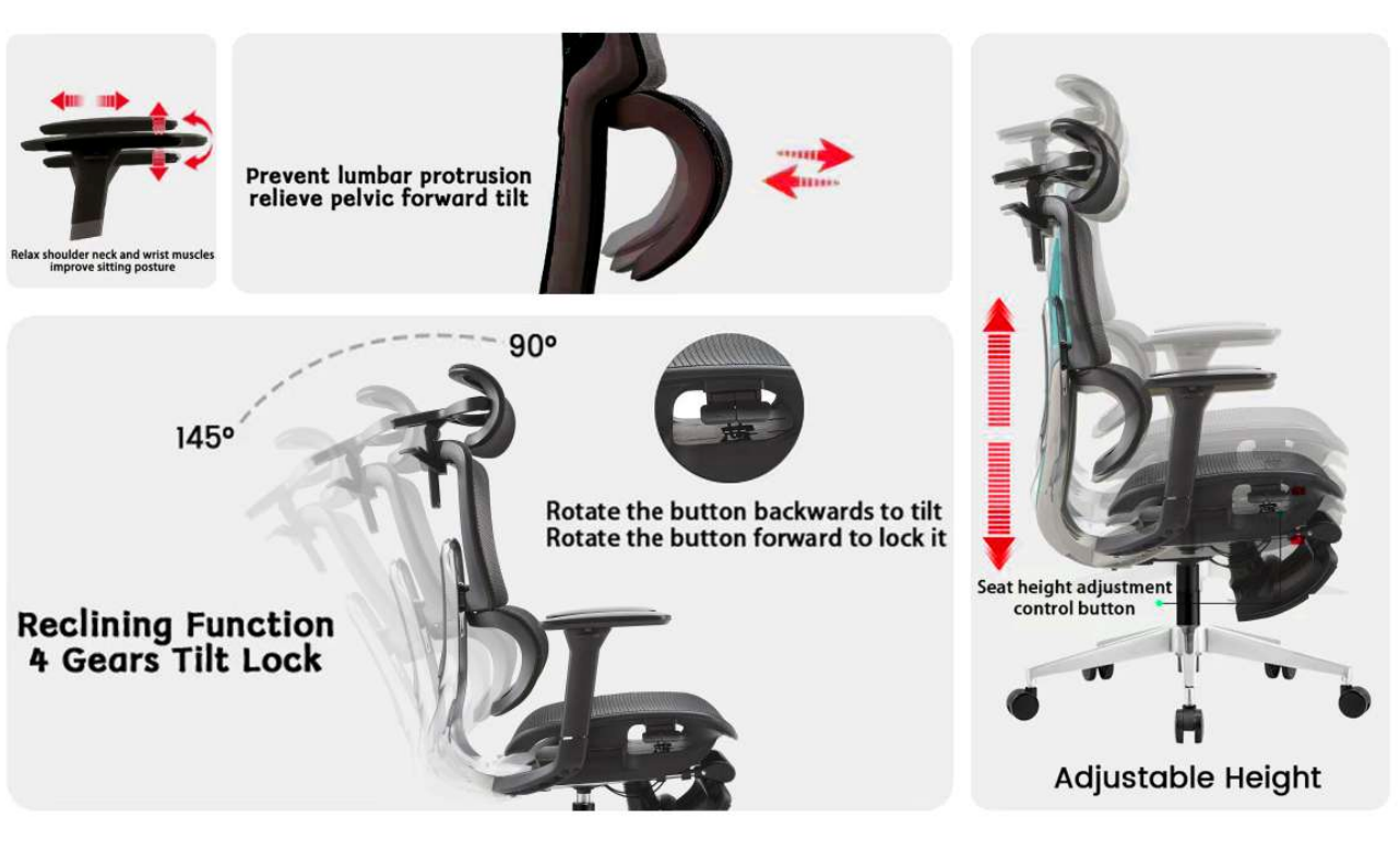 Kepler Brooks Rafael Premium Ergonomic Mesh Chair