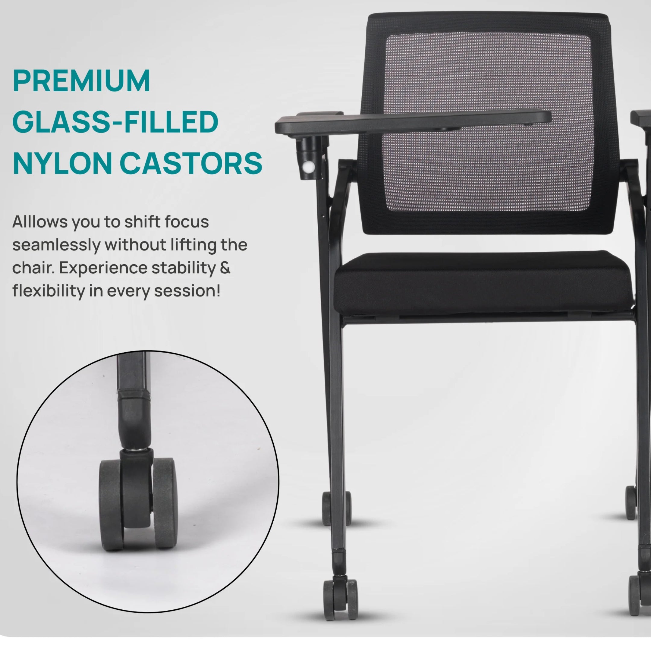 Kepler Brooks Avanta Training Chair with Writing Pad