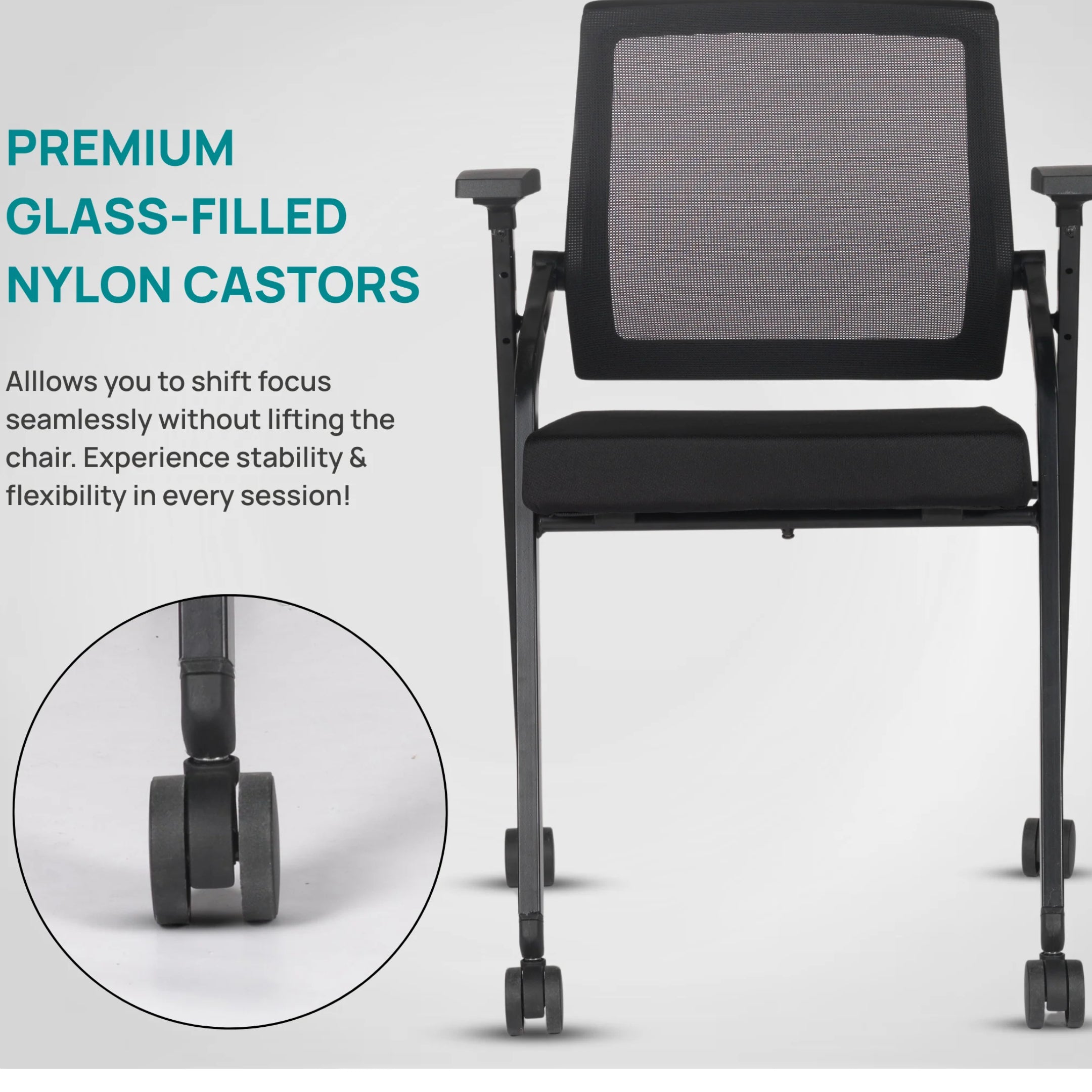 Kepler Brooks Avanta Visitor Chair with Wheels