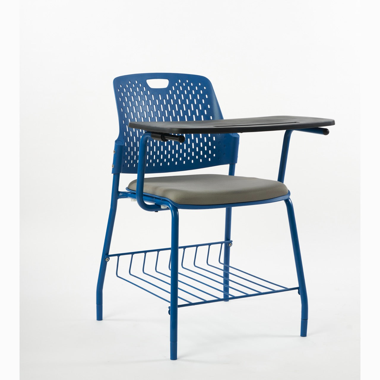 Kepler Brooks Cosmo Training Chair with Under Storage , Cushion and Writing Pad ( Multi Color )