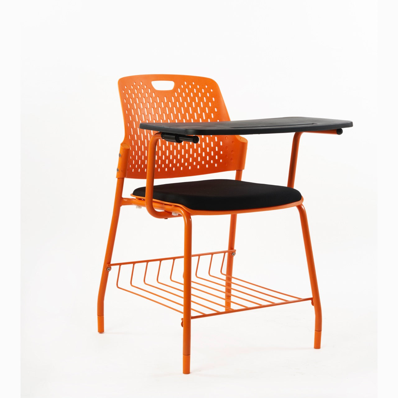 Kepler Brooks Cosmo Training Chair with Under Storage , Cushion and Writing Pad ( Multi Color )