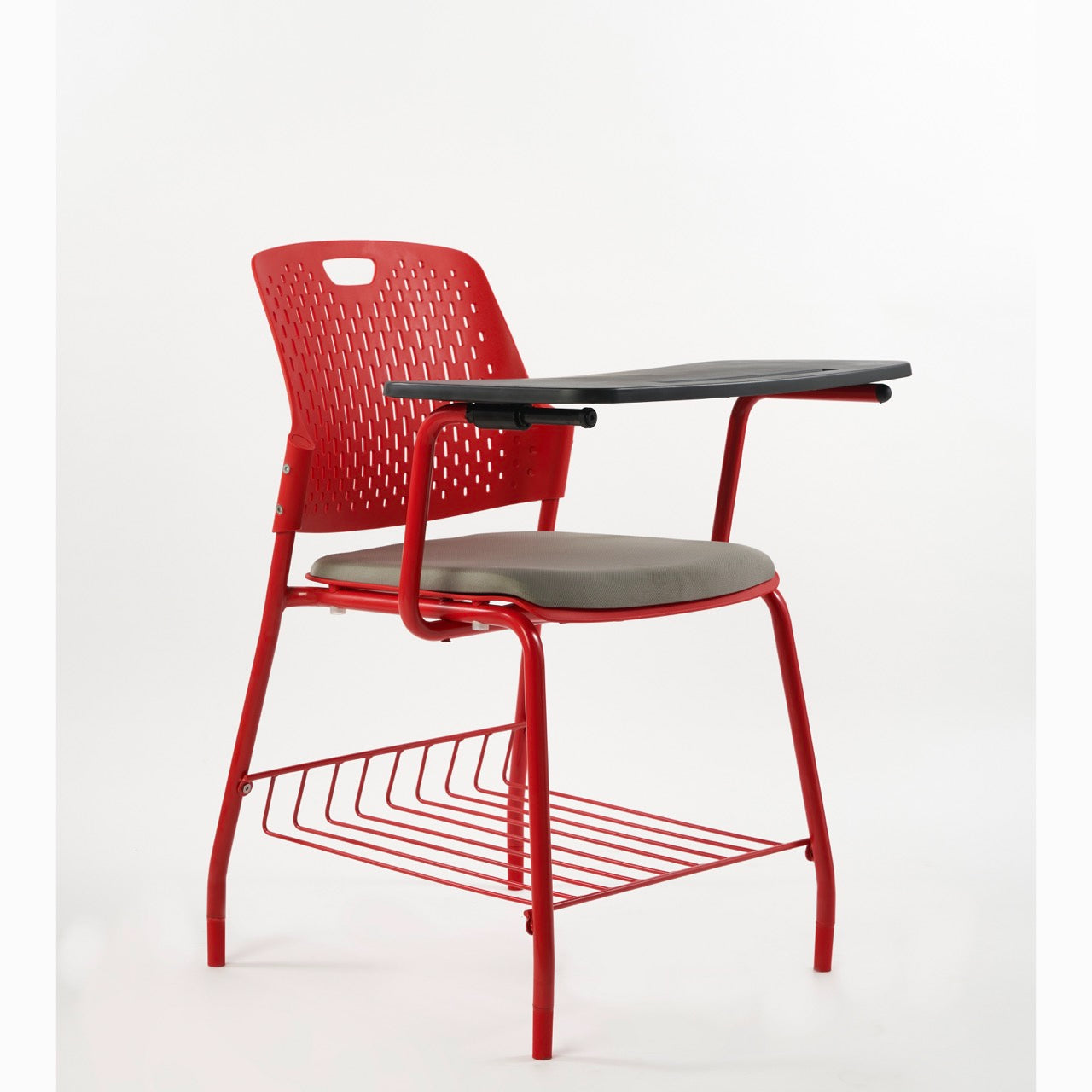 Kepler Brooks Cosmo Training Chair with Under Storage , Cushion and Writing Pad ( Multi Color )