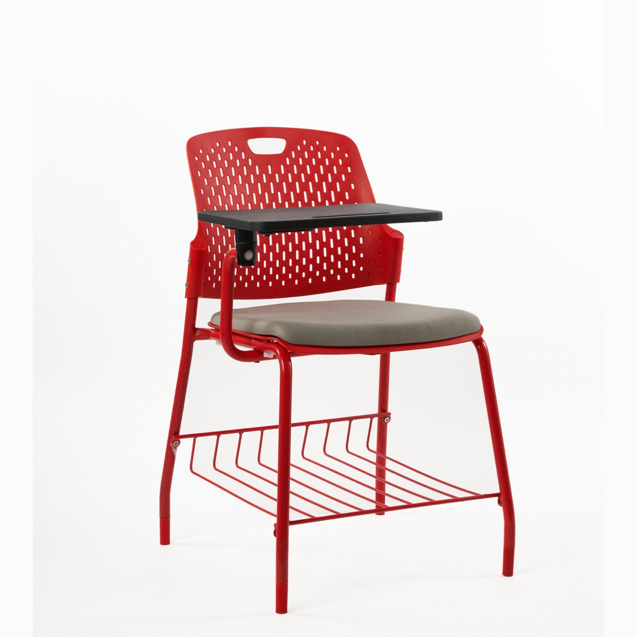 Kepler Brooks Cosmo Training Chair with Under Storage , Cushion and Writing Pad ( Multi Color )