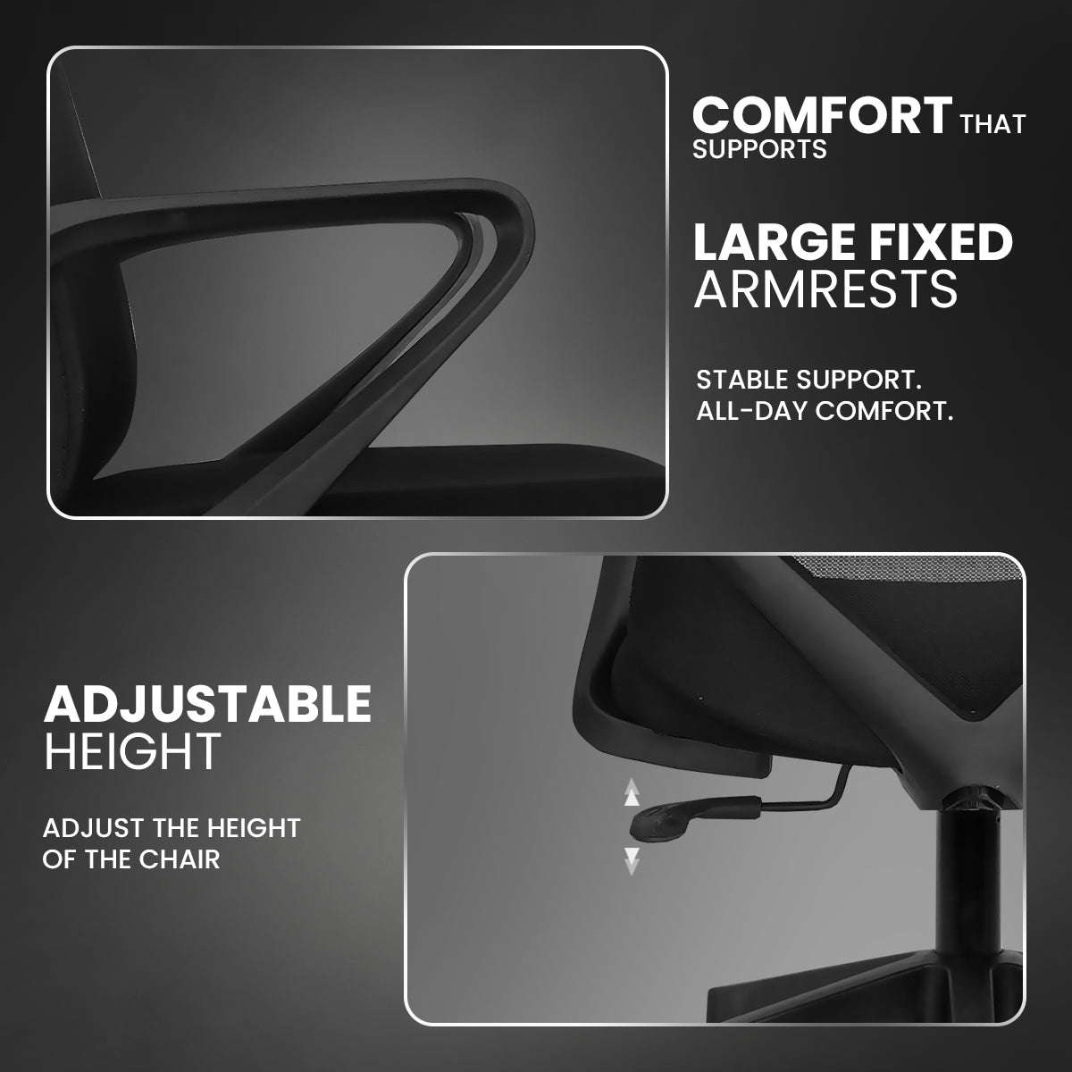 Kepler Brooks Vibe Premium Mid Back Mesh Office Chair