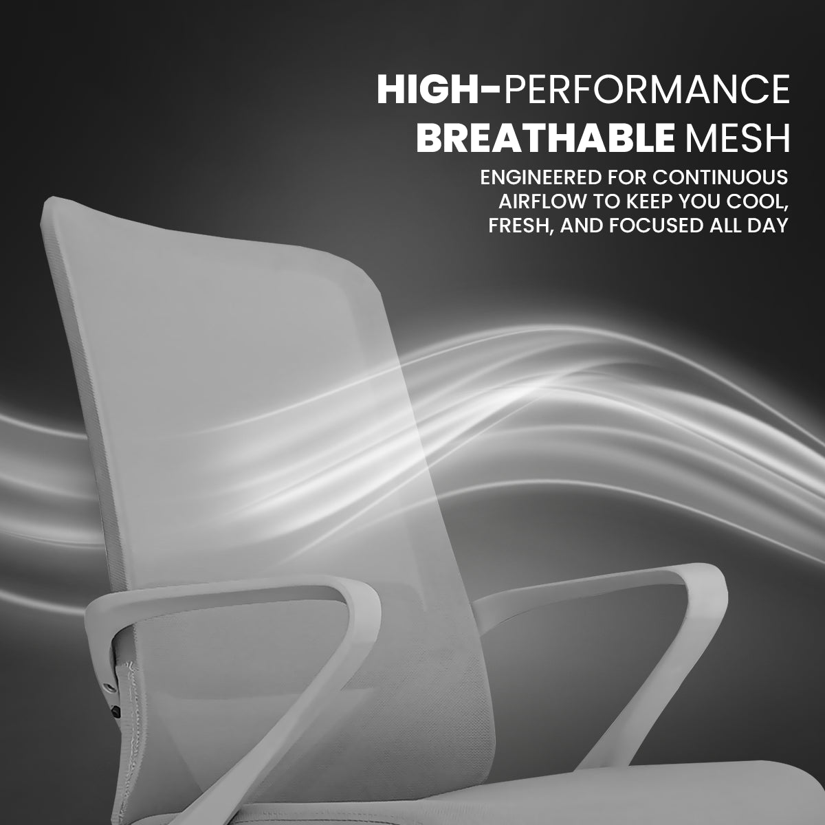 Kepler Brooks Vibe Premium Mid Back Mesh Office Chair
