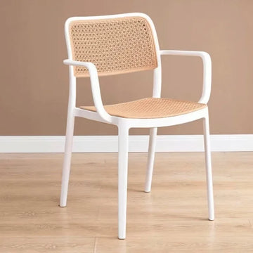 Kepler Brooks Zen Rattan Cafeteria Dining Chair with Arms