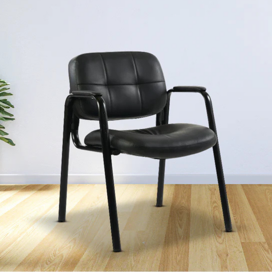 Black leather Visitor Chairs