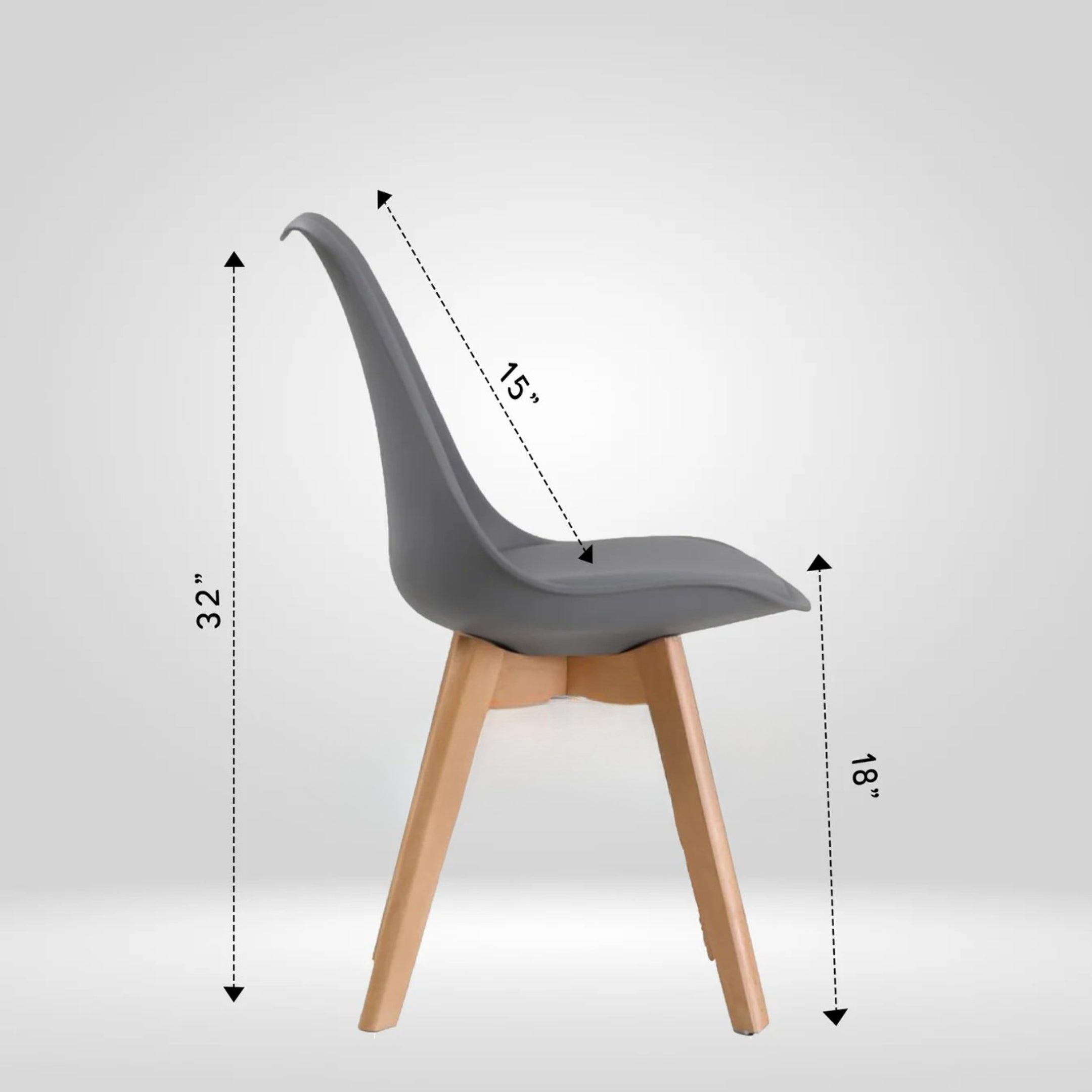 Kepler Brooks Valente Cafeteria Dining Chair with Cushion