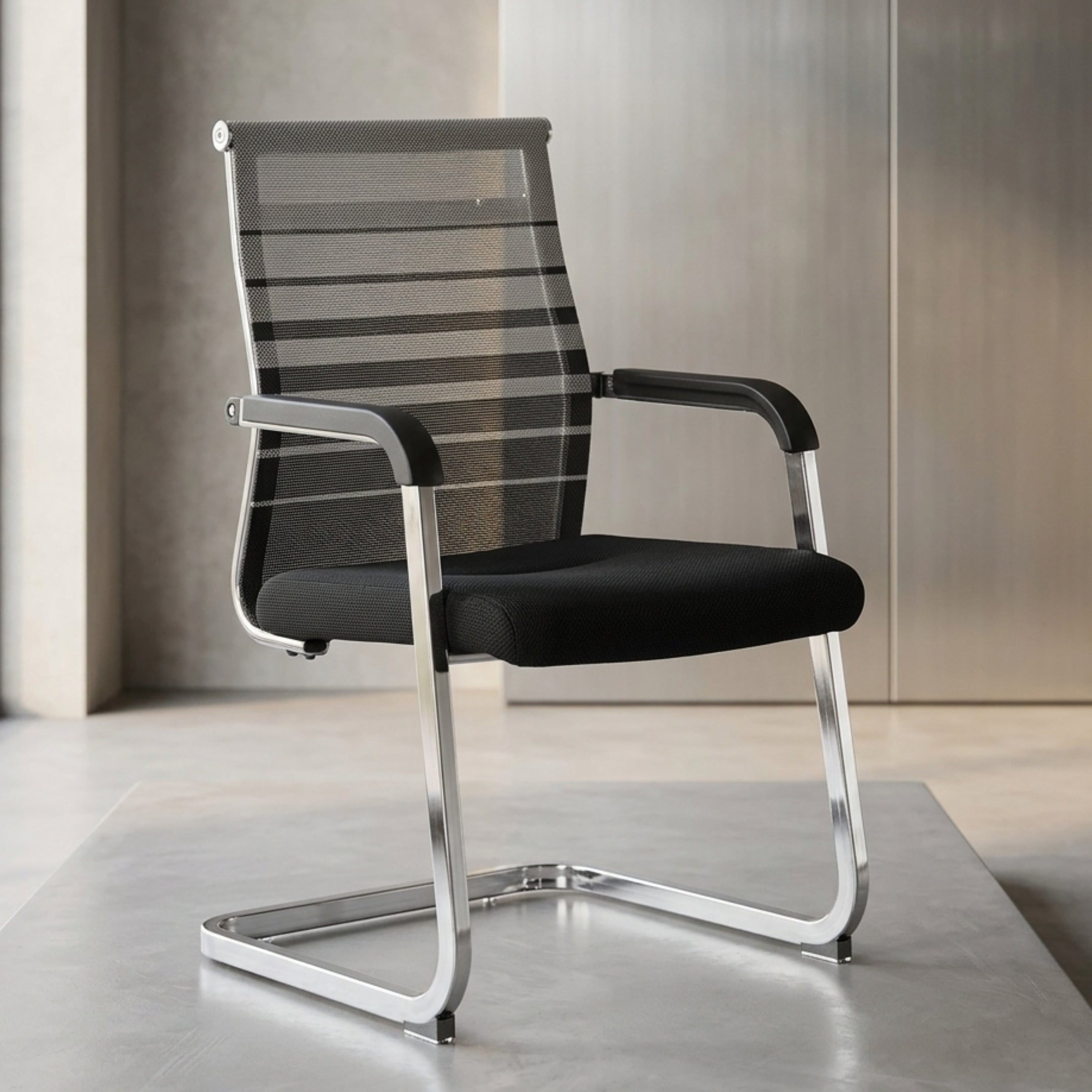Kepler Brooks Serra Visitor Chair with Metal Frame
