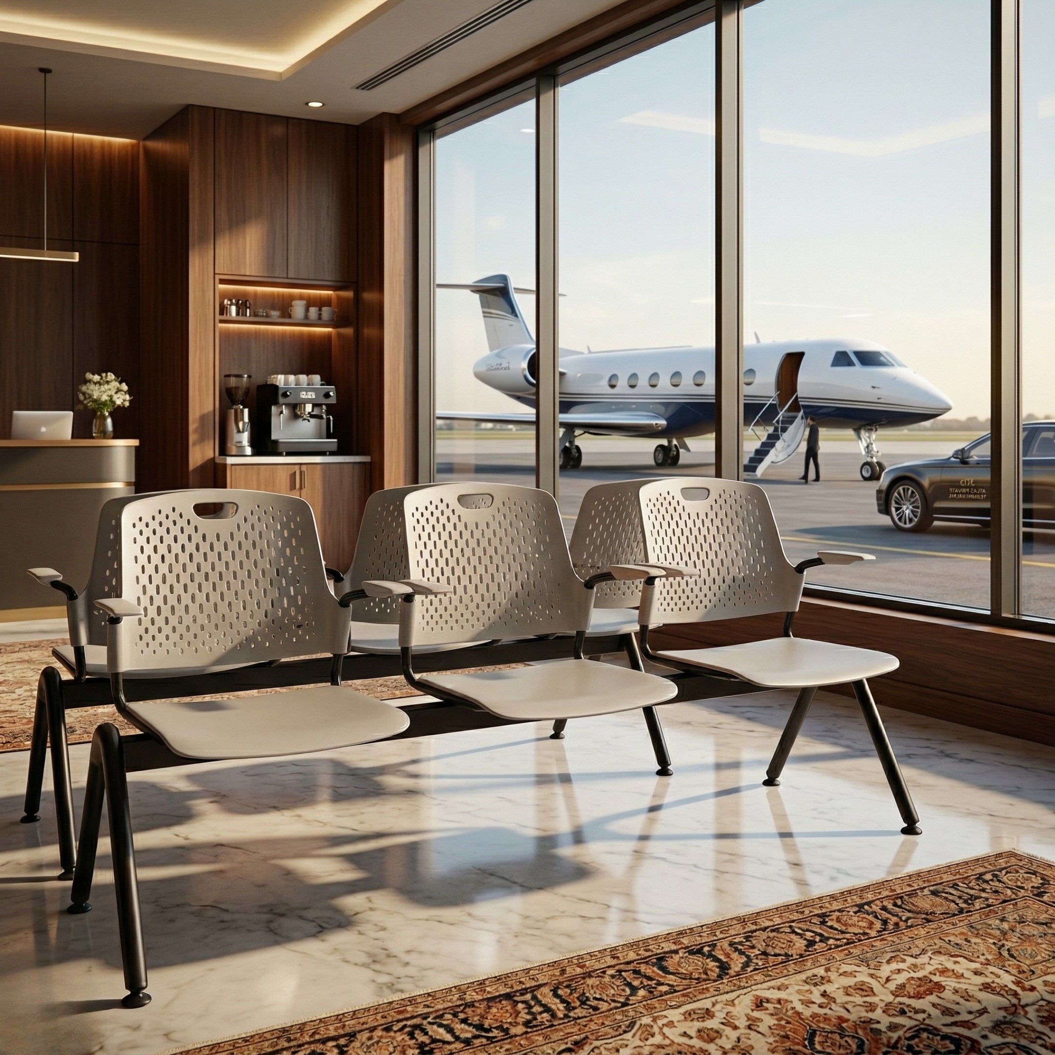 Kepler Brooks Cosmo Three Seater Waiting Chair