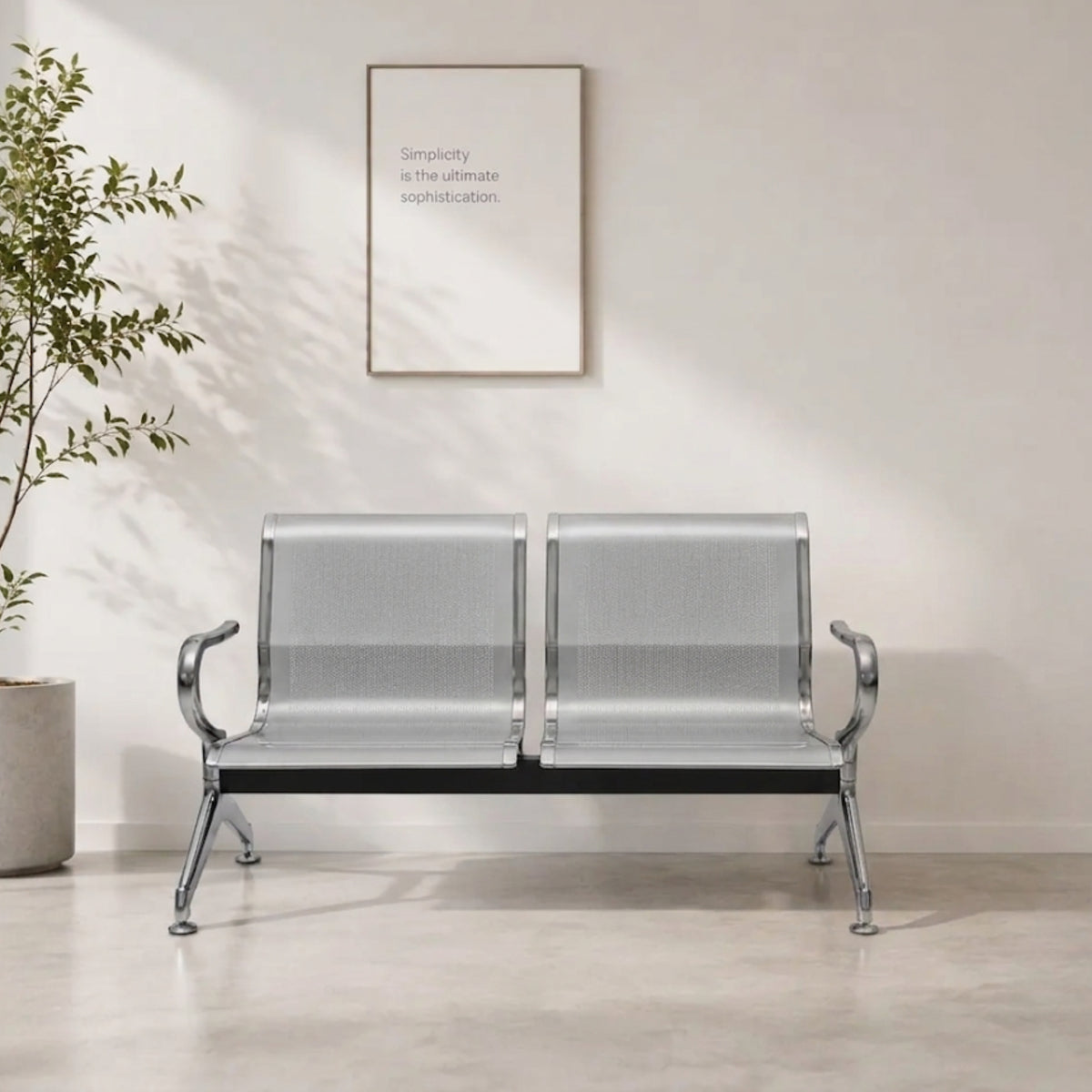 Kepler Brooks Elevate 2 Seater Waiting Chair ( Mild Steel Frame )