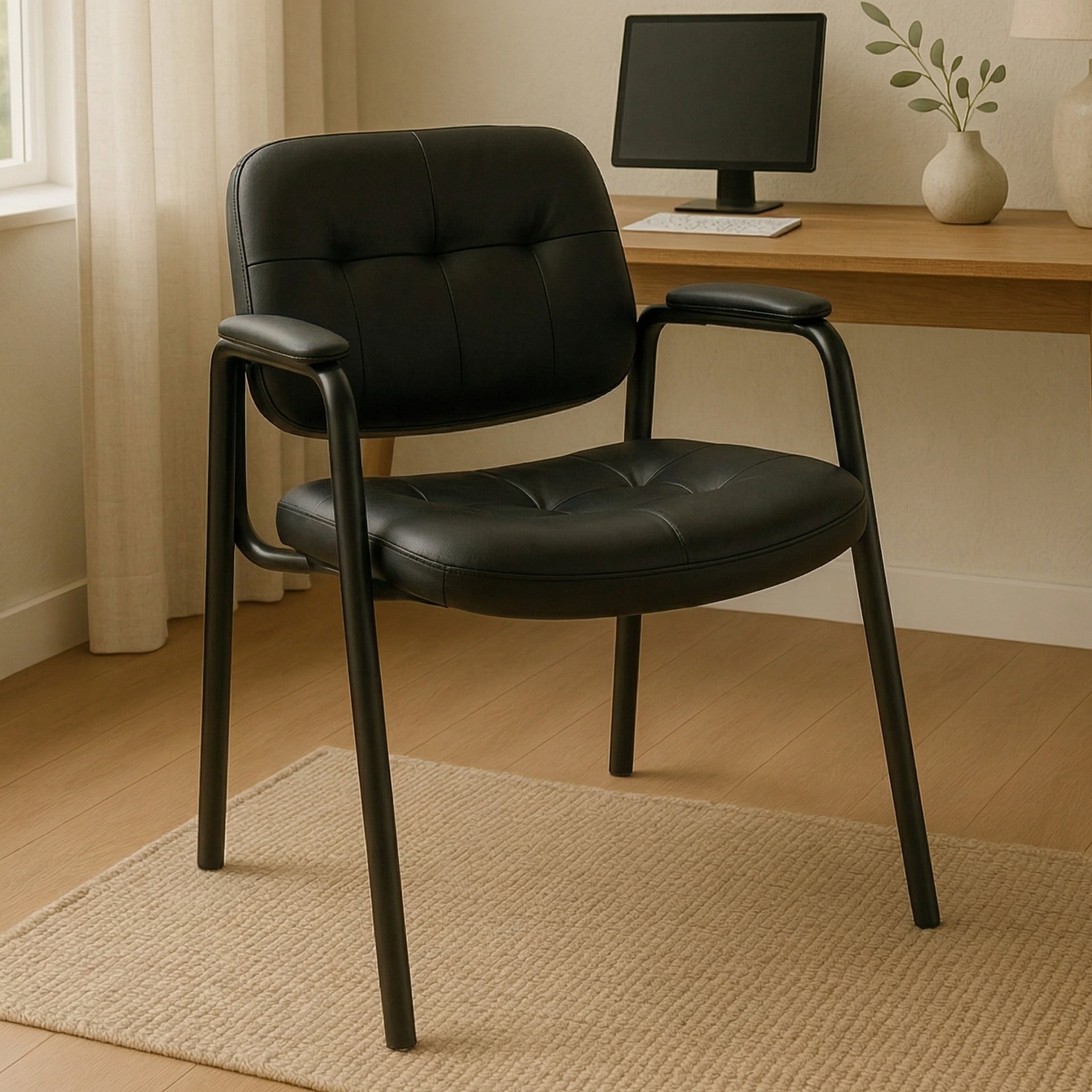 Kepler Brooks Embassy Leatherette Visitor Chair