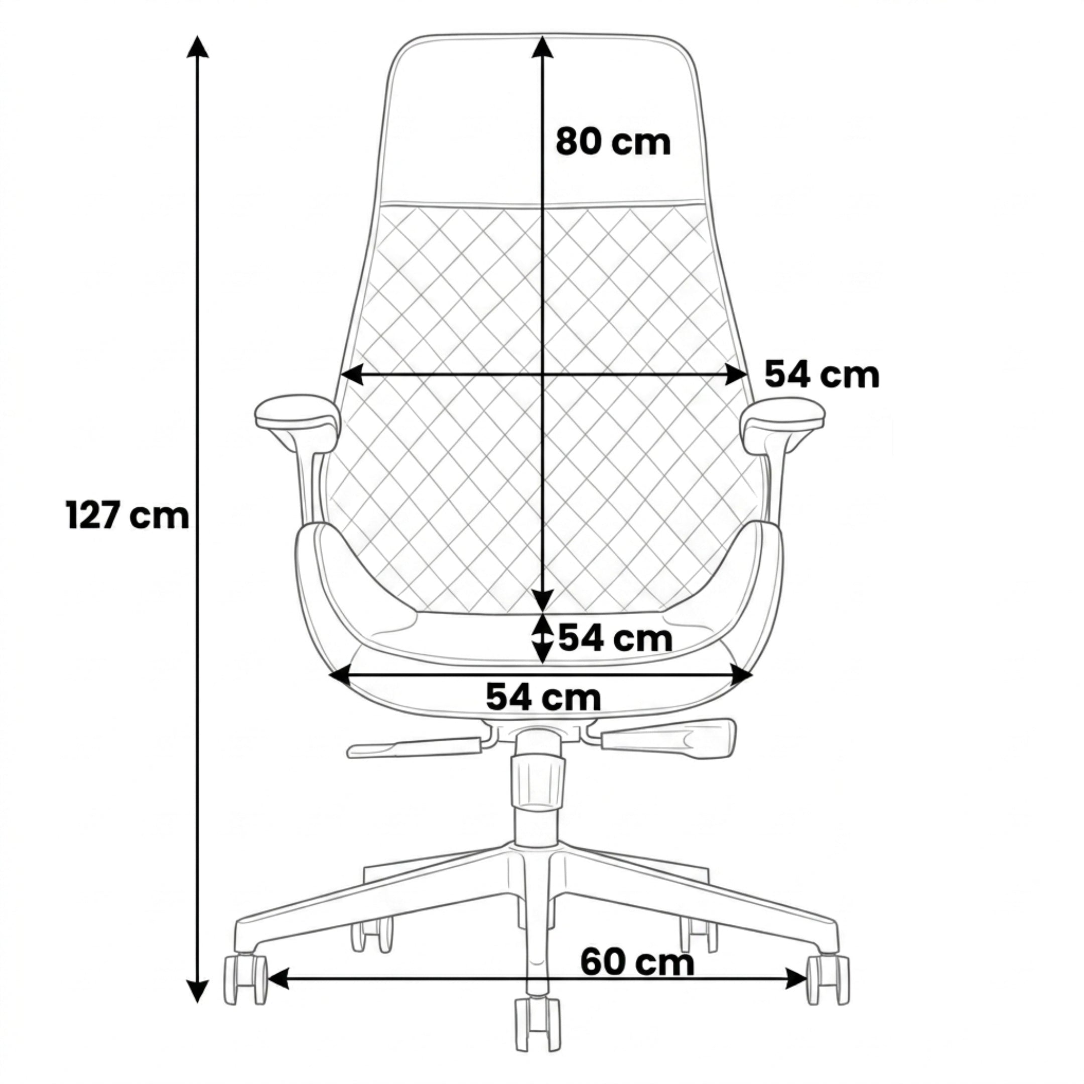 Kepler Brooks Atlas Premium High Back Leatherette Office Chair
