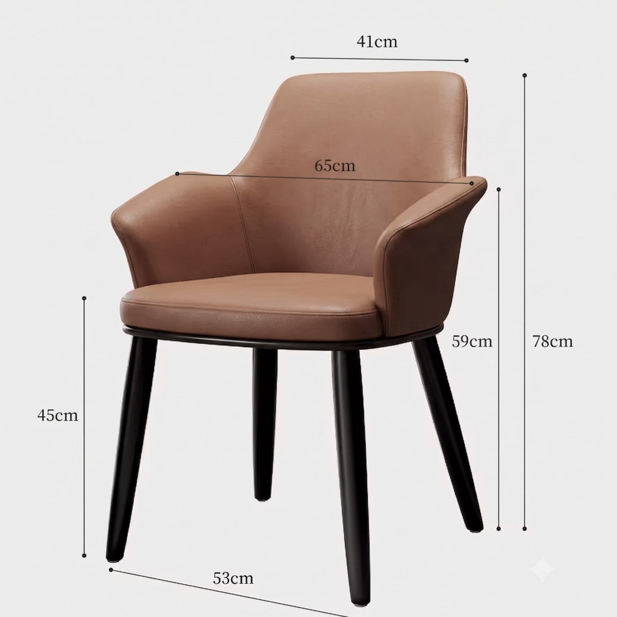 Kepler Brooks Mocha Premium Cafeteria Dining Chair ( Brown )