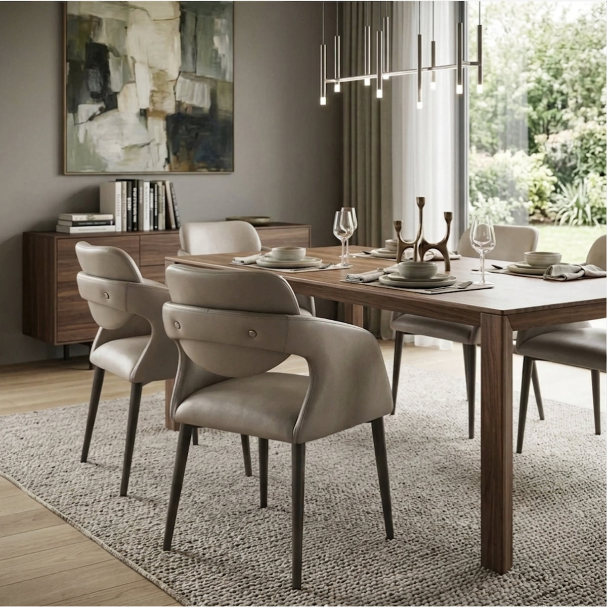 Kepler Brooks Camille Premium Cafeteria Dining Chair ( Beige )