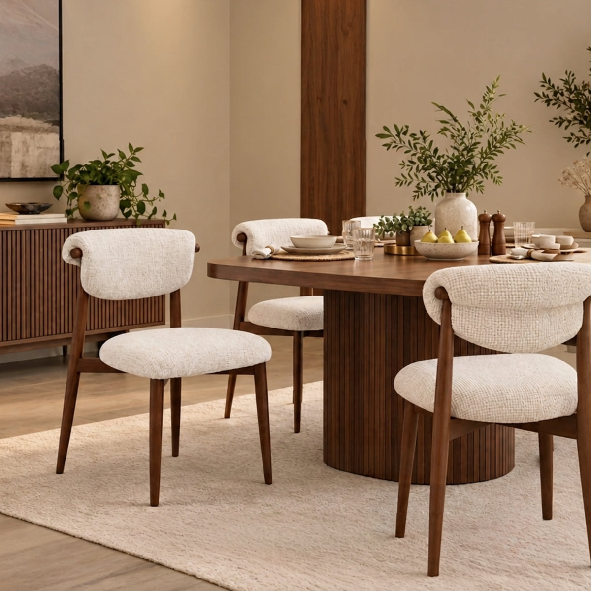 Kepler Brooks Arco Premium Cafeteria Dining Chair ( Off White )