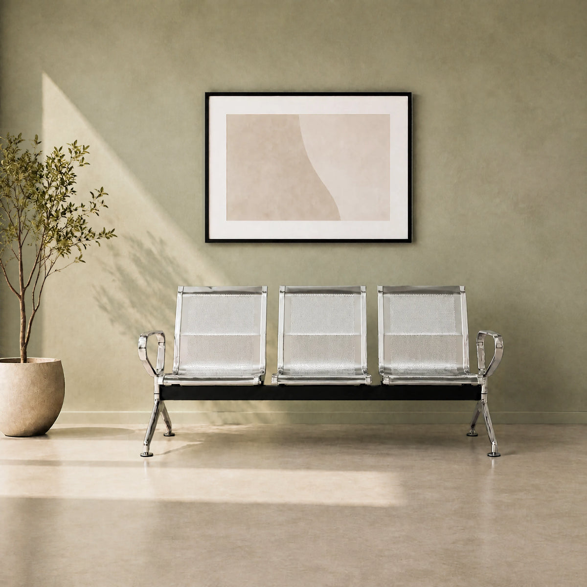 Kepler Brooks Elevate Waiting Chair ( Stainless Steel Frame )