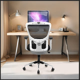 Kepler Brooks Zeus Mid Back Mesh Office Chair (White Frame)
