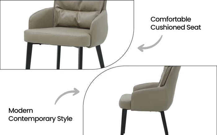 Kepler Brooks Vera Premium Cafeteria Dining Chair ( Grey )