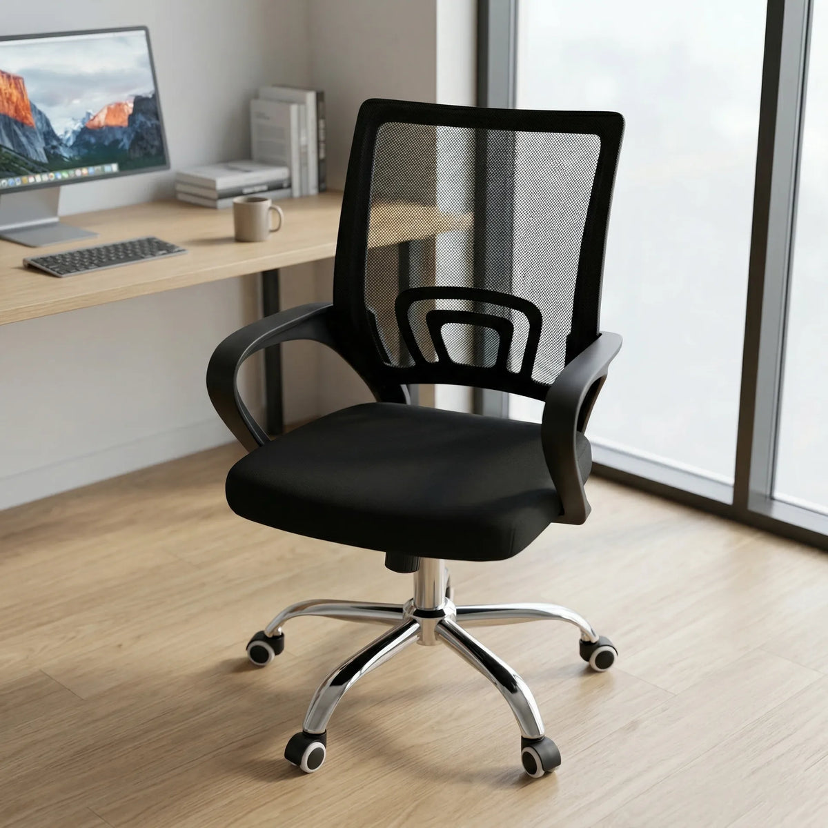 Kepler Brooks Crux Mid Back Office Chair (Black)