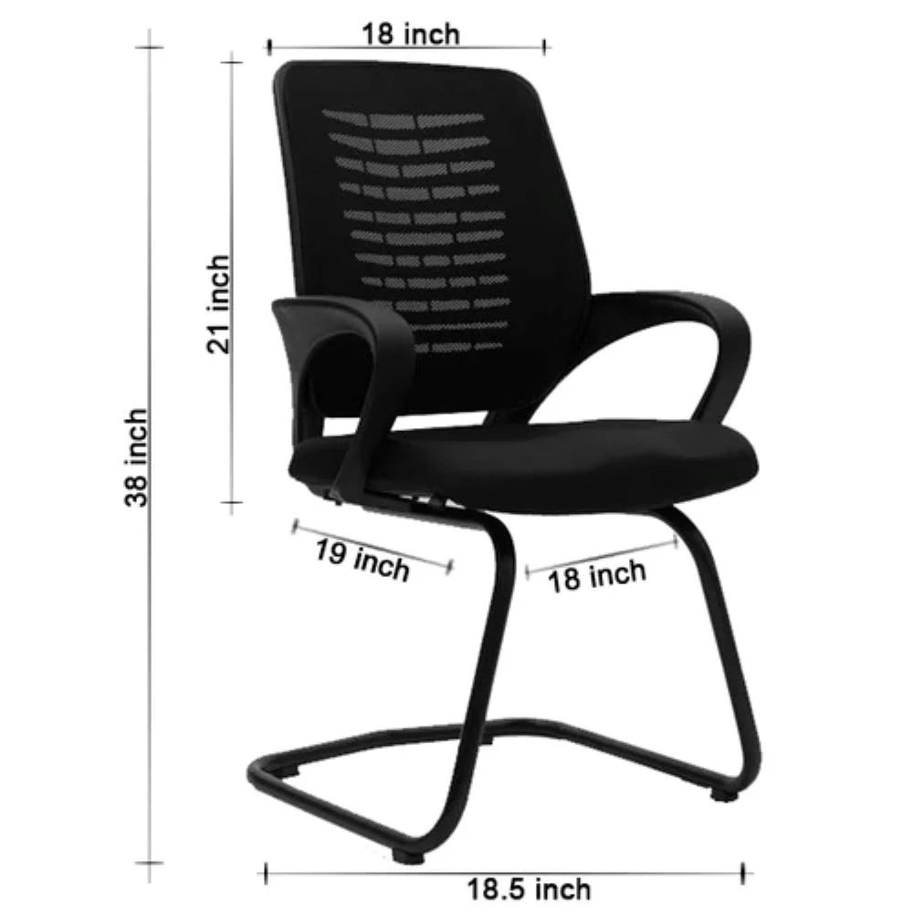 Kepler Brooks Elan Visitor Chair with Metal Frame