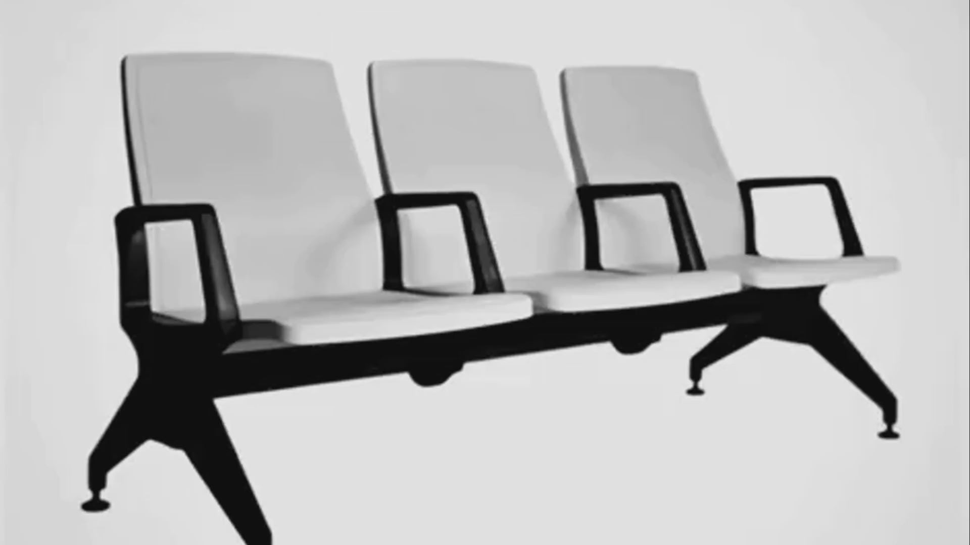 Kepler Brooks Portico 3 Seater Waiting Chair with Arms