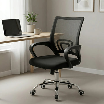 Kepler Brooks Crux Mid Back Office Chair (Black)