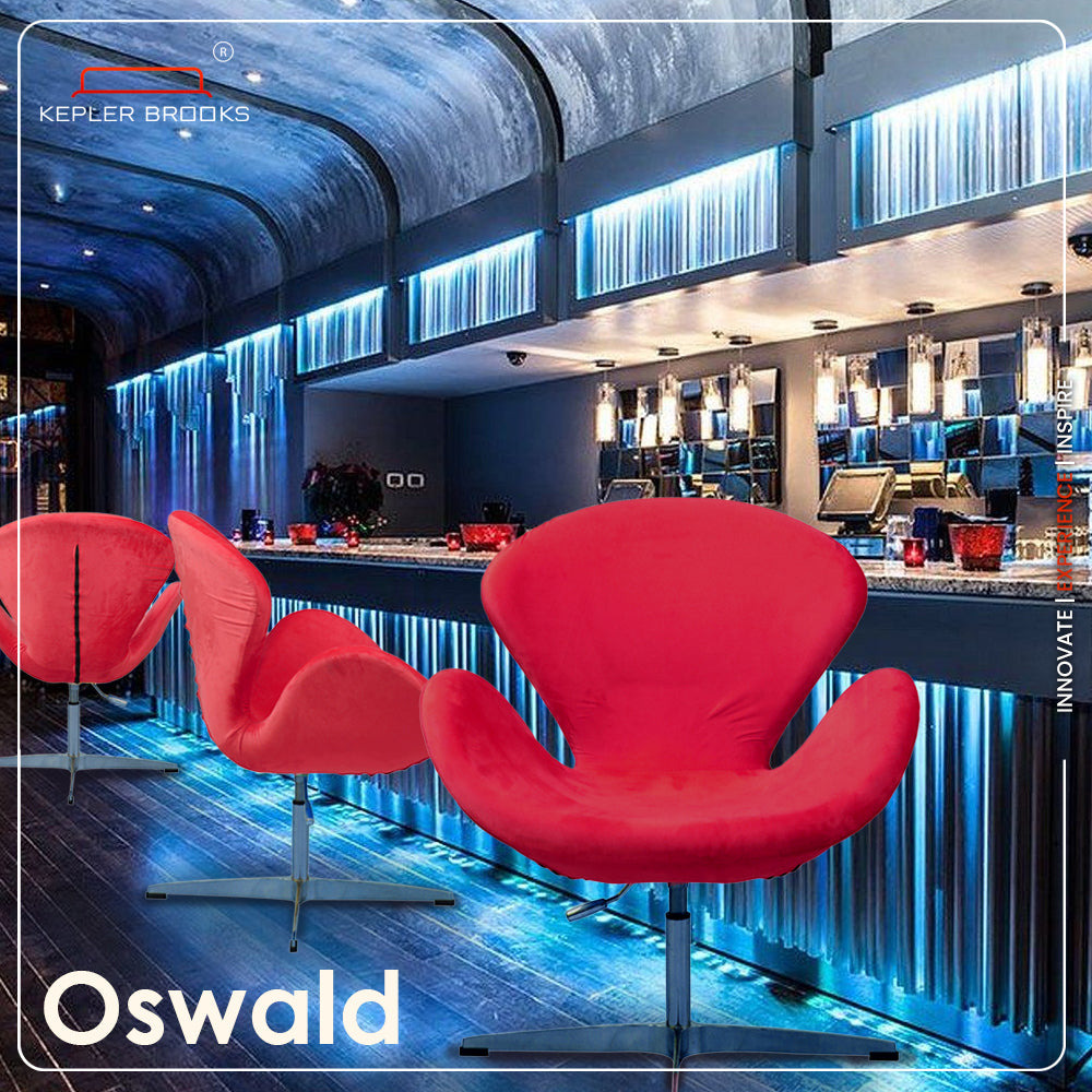 Kepler Brooks Oswald Premium Lounge Chair (Red)