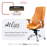 Kepler Brooks Atlas Premium Leatherette High Back Ergonomic Office Chair  with 2 in 1 Rocking and Reclining Mode