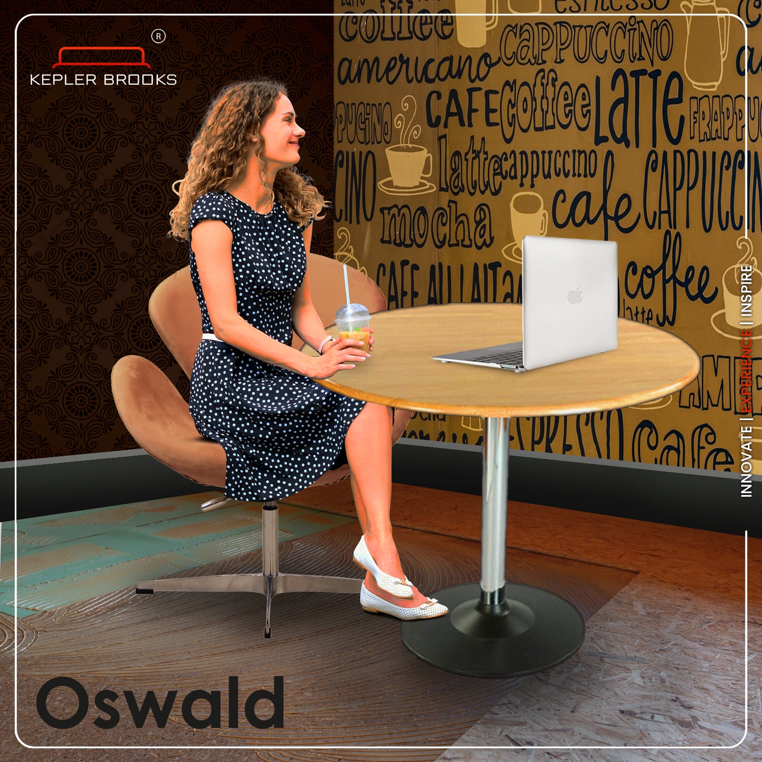 Kepler Brooks Oswald Premium Lounge Chair (Brown)