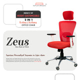 Kepler Brooks Zeus High Back Mesh Office Chair (White Frame)