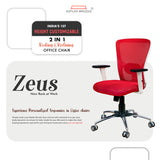 Kepler Brooks Mid Back Mesh Ergonomic Office Chair | Adjustable Headrest & Lumbar Support, Smart Synchro Multi-Tilt Lock Mechanism - Zeus (White)