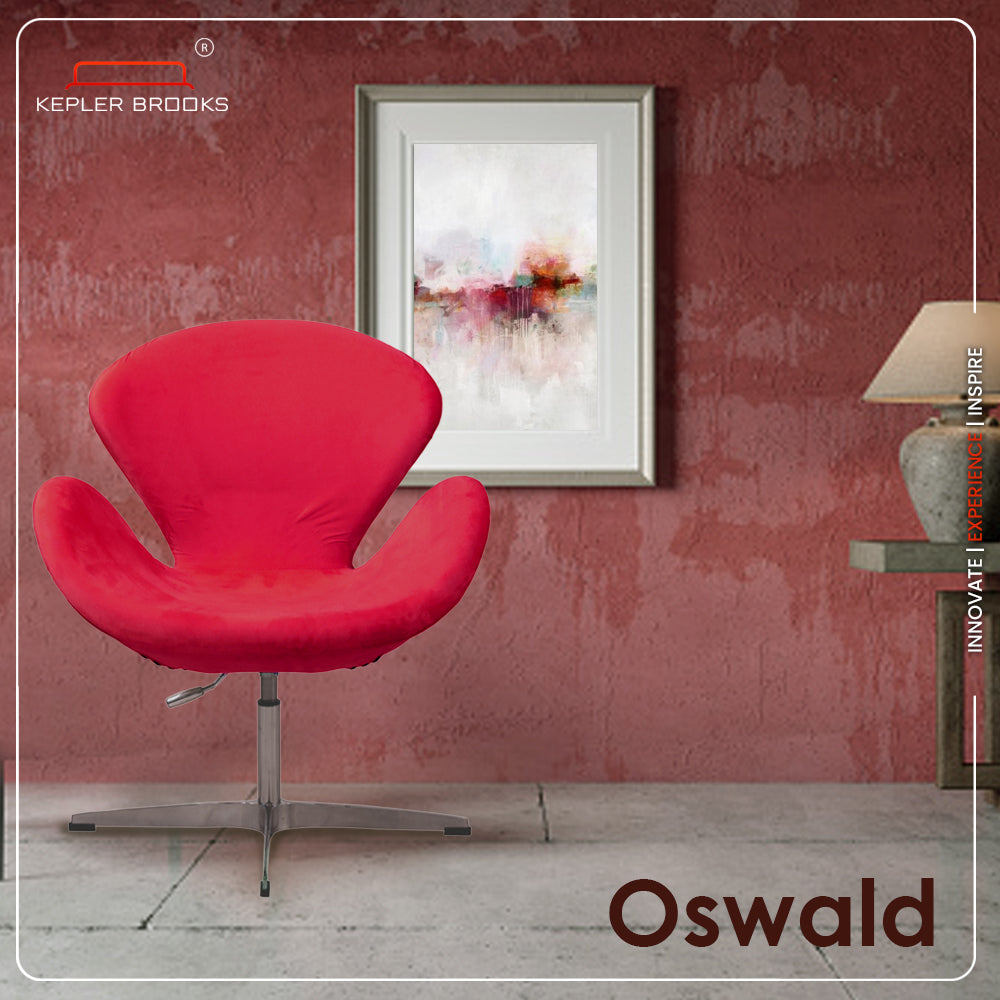 Kepler Brooks Oswald Premium Lounge Chair (Red)