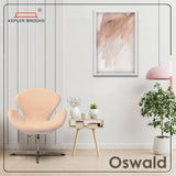 Kepler Brooks Oswald Premium Lounge Chair | Living Room Chair, Dining Room Chair, Cafeteria Chair, Home Bar Chair, Garden Chair - Beige