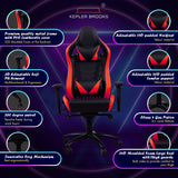 Kepler Brooks Murphy Ergonomic & Reclining High Back Gaming Chair with Adjustable Lumbar Support & Neck Pillow, 3D Adjustable Armrests