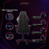 Kepler Brooks Oscar Ergonomic High Back Gaming Chair | Adjustable Lumbar & Neck Pillow, 3D Adjustable Arms & Foot Rest | Multi Synchro Lock Recline