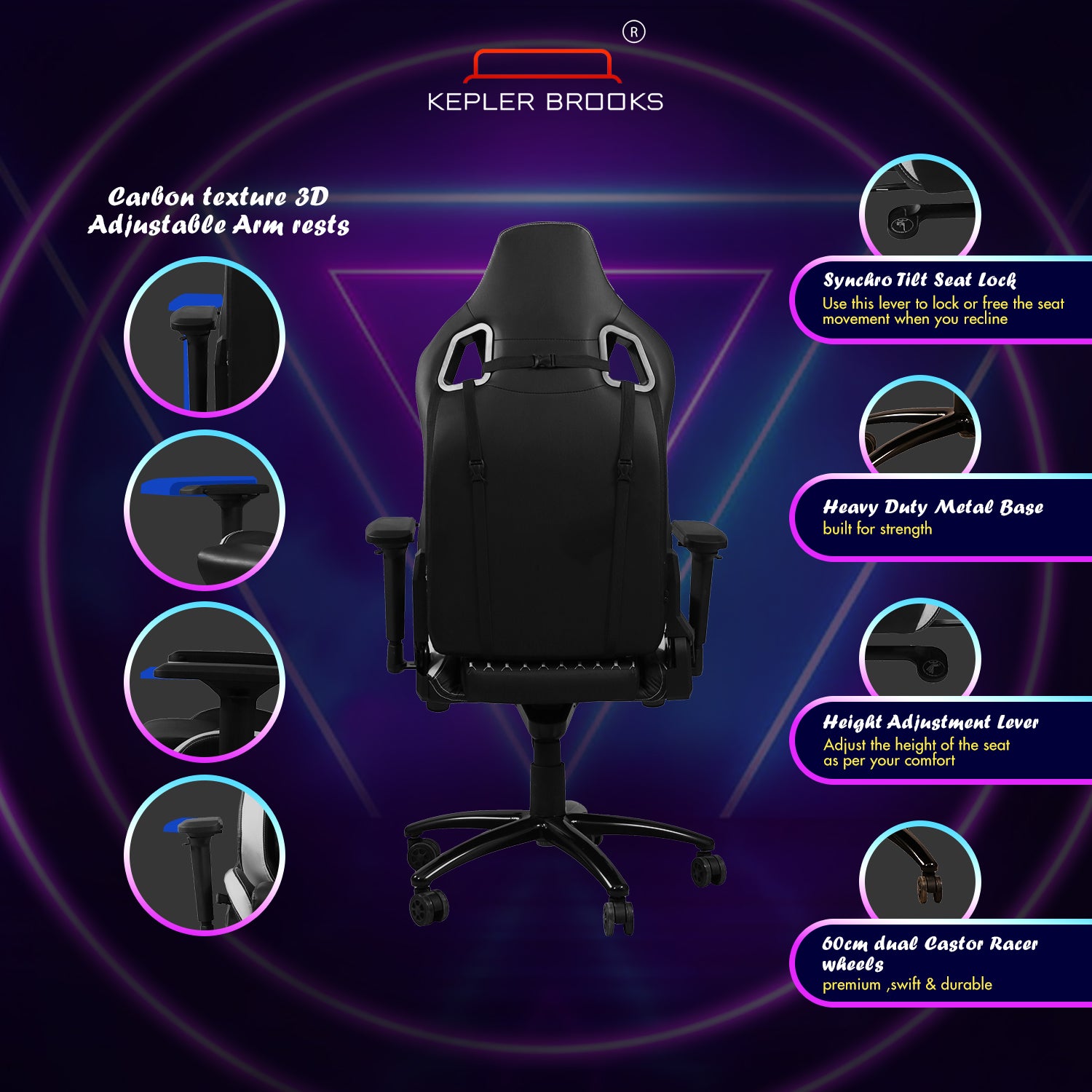 Kepler Brooks Murphy High Back Gaming Chair