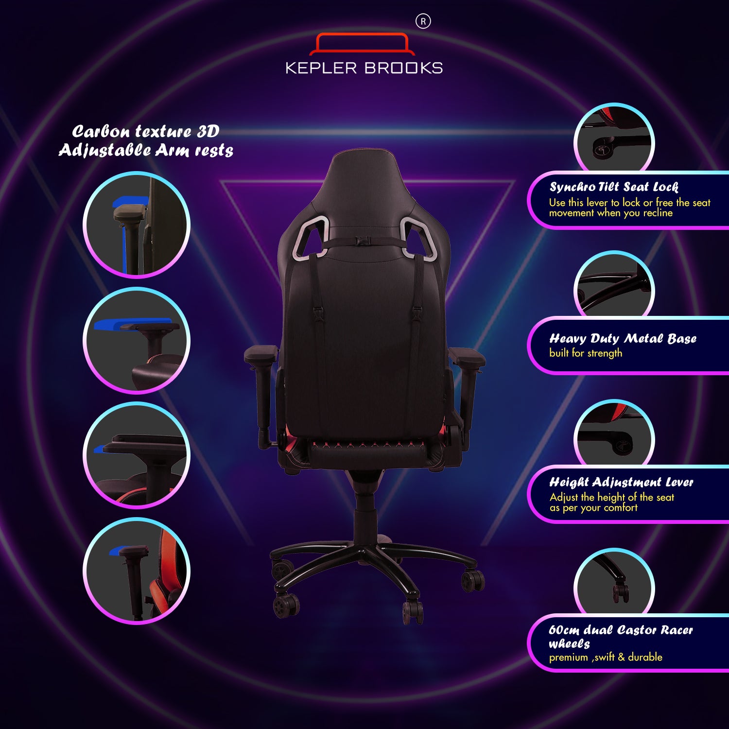 Kepler Brooks Murphy High Back Gaming Chair
