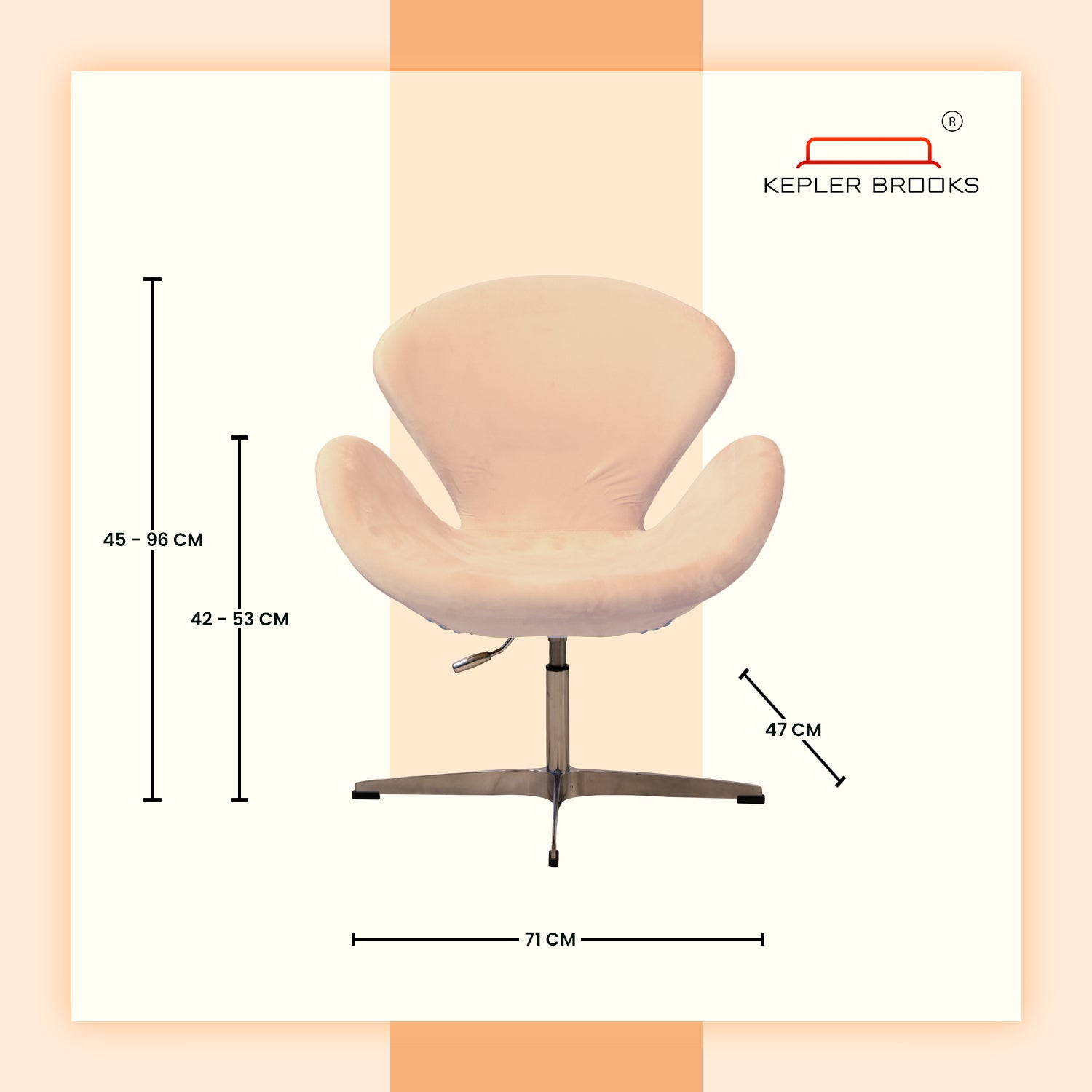 Kepler Brooks Oswald Premium Lounge Chair (Beige)