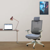 Kepler Brooks Fortius Premium High Back Mesh Office Chair (Grey)