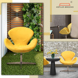 Kepler Brooks Oswald Premium Lounge Chair | Living Room Chair, Dining Room Chair, Cafeteria Chair, Home Bar Chair, Garden Chair - Yellow